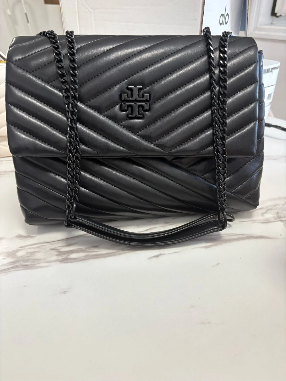Tory Burch Quilted Chain Shoulder Bag - Black